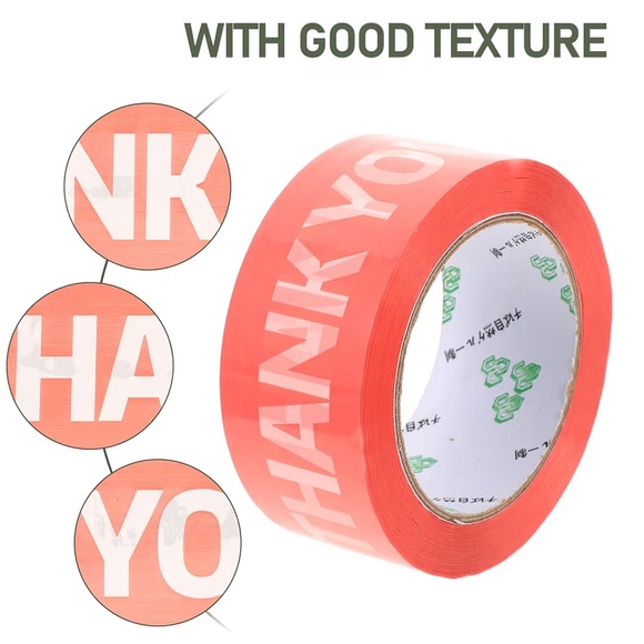 Thank You Packaging Tape for Parcel Wrapping and Shipping 11.38 Feet-1 Roll - Picture 5 of 9